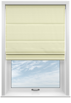 Kyoto Faux Silk, Cream - Motorised Roman Blind